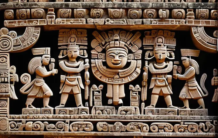 온두라스에서 가장 오래된 유적지 - **A majestic long shot of the Copán Acropolis in Honduras, bathed in the soft light of dawn. Towerin...