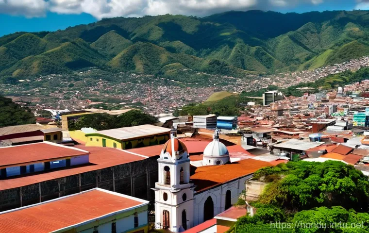 온두라스 테구시갈파 주요 명소 - **Prompt 1: Old Town Tegucigalpa Charm**
"A vibrant, picturesque scene of Tegucigalpa's old town...