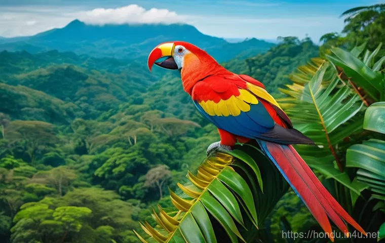 온두라스에서 볼 수 있는 야생동물 - **Honduran Rainforest with Sloth and Howler Monkeys:** A lush, dense Honduran rainforest landscape b... 온두라스에서 볼 수 있는 야생동물 - **Honduran Rainforest with Sloth and Howler Monkeys:** A lush, dense Honduran rainforest landscape b...