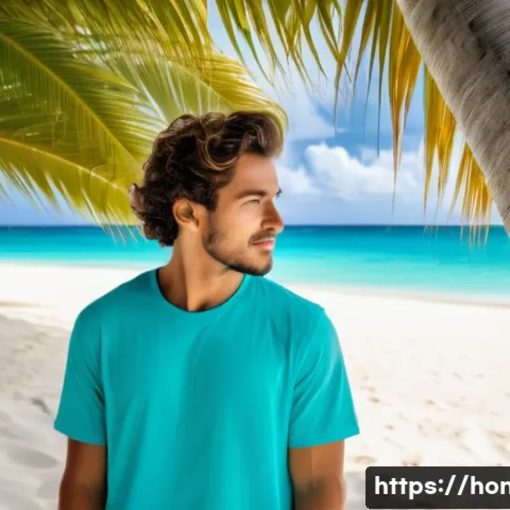 온두라스에서 비자 연장하는 법 - A young adult traveler, appearing captivated and thoughtful, stands on a pristine beach in Honduras....